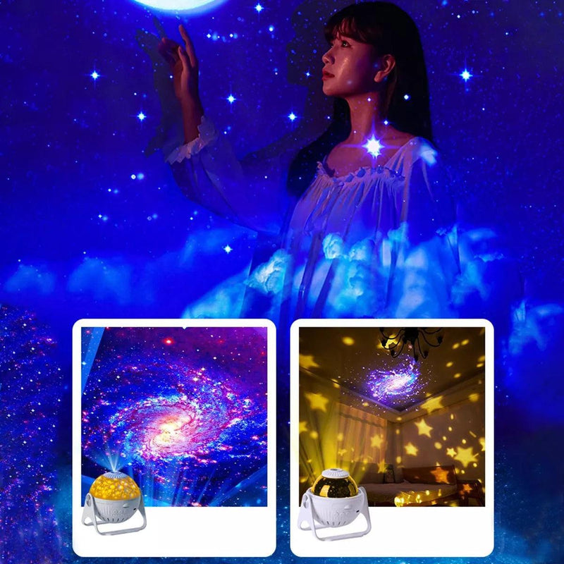 Luminária de Estrelinhas e de Galáxias - 7 Modos em LED 360° - forhome4you